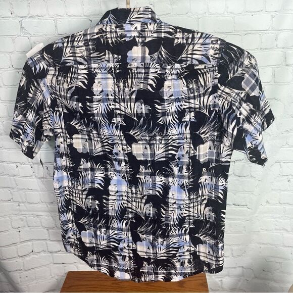 Tasso Elba Men's Hawaiian/Plaid  Button Up Shirt, Linen Cotton Size Small NWT - Picture 8 of 8